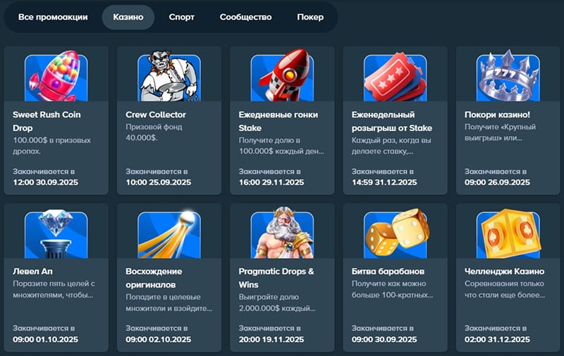 Бонусы казино Стейк